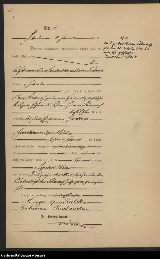 Obraz 17 z jednostki "[Księga urodzeń]"