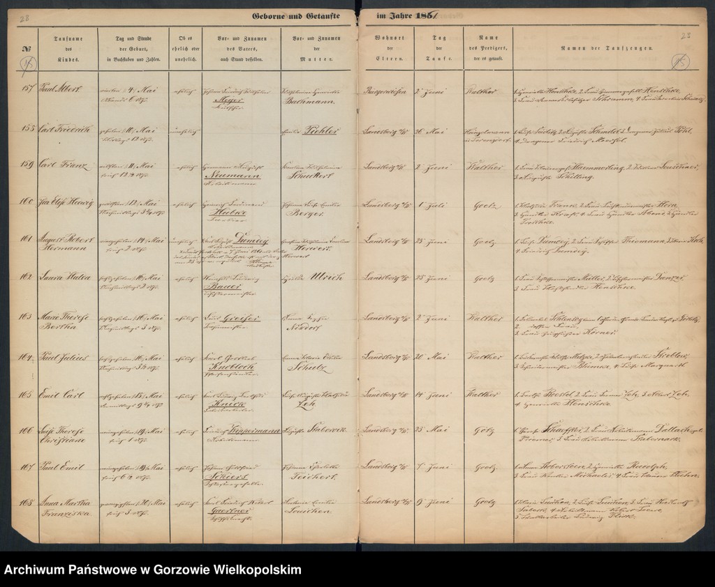 image.from.unit.number "Duplikate der Hauptkirche zu Landsberg an der Warthe (zawiera też księgę zgonów Konkordien Kirche mit der reformirten und Militair Gemeinde z 1861 r.)"