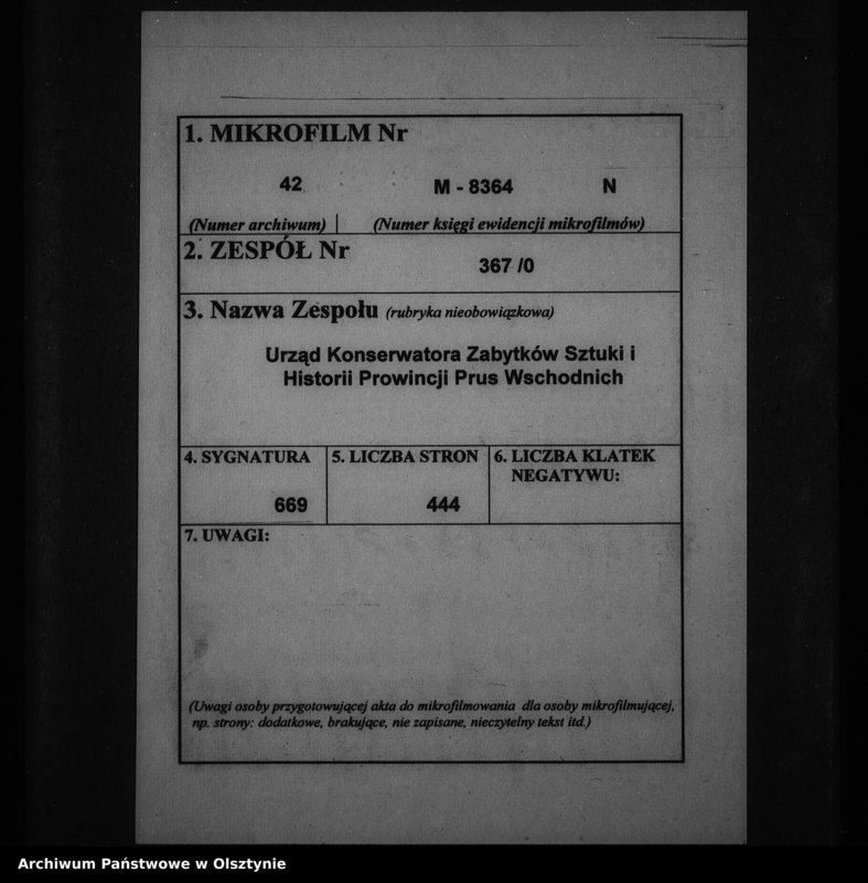 image.from.unit.number "Wartenburg /Stadt, Hospital, Kloster, Pfarrkirche, Erzpriesterei, Strafanstalt, Schule/ Wuttrienen [rysy historyczne]"