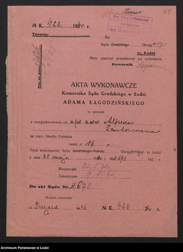 Obraz 19 z jednostki "Józef Frenkel- magazyn pończoch"