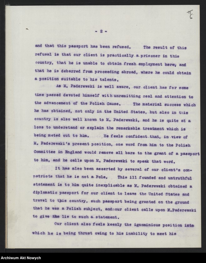 image.from.unit.number "Korespondencja w sprawie biletów na podróże za granicę, uzyskiwania miejsc w kurierze Paryż - Warszawa, paszportów i wiz"