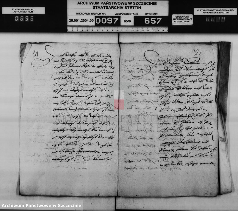 Obraz 20 z jednostki "Paul v. Glasenapp zu Pollnow und Manow / Martin v. Kleist zu Dargen: Bürgschaftsschuld [für Joachim v. Puttkamer zu Poberow]."