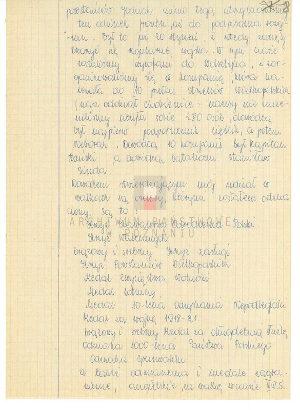 Obraz 20 z jednostki "Relacje i wspomnienia dotyczące powstania wielkopolskiego: 1. Chobienice, powiat Wolsztyn, województwo poznańskie."