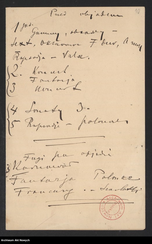 image.from.unit.number "Spisy granych utworów. Rękopisy I. J. Paderewskiego"