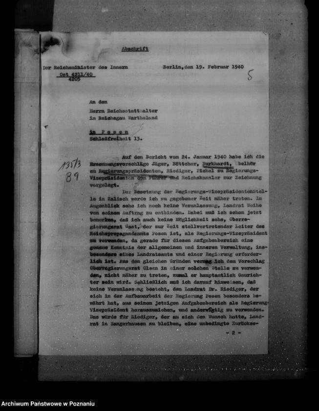 Obraz 9 z jednostki "Personalia urzędników rejencyjnych, landratów, urzędników landrackich oraz miejskich"