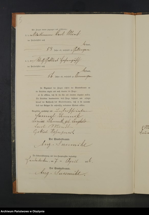 Obraz 8 z jednostki "Heiraths-Neben-Register Nr 1 - 16"