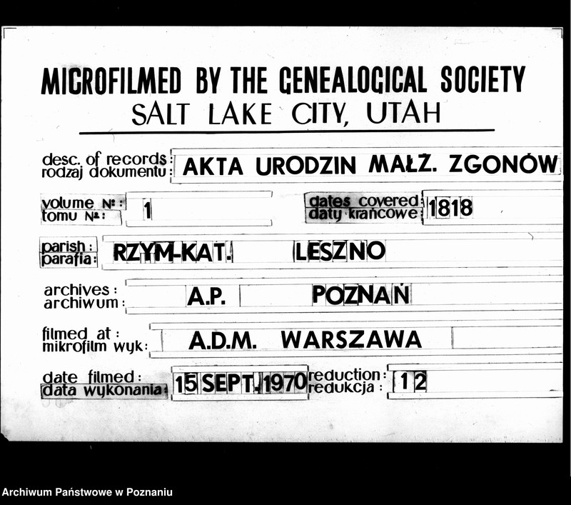 image.from.team "Akta stanu cywilnego Parafii Rzymskokatolickiej Leszno"