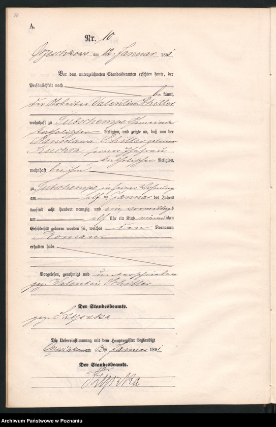 Obraz 13 z jednostki "Księga urodzeń"