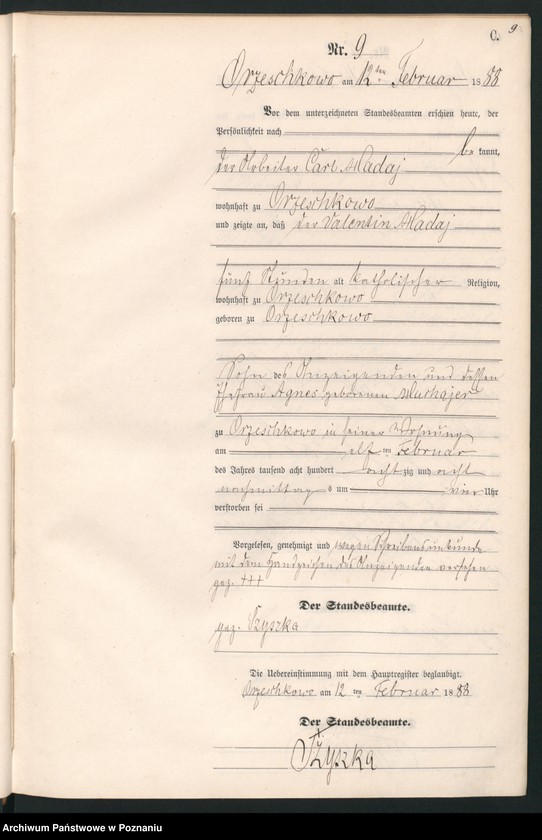 Obraz 12 z jednostki "Księga zgonów"