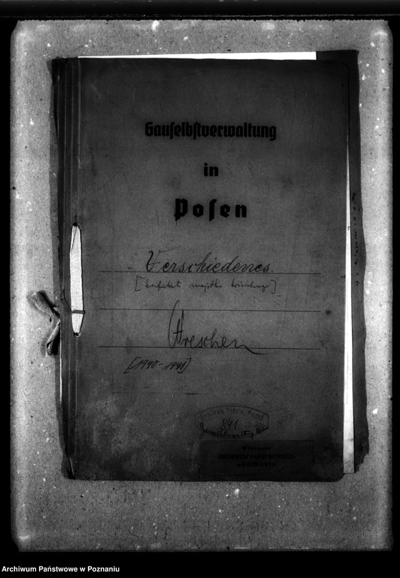 Obraz 4 z jednostki "Verschiedenes - Wreschen [konfiskata majątku kościelnego]."