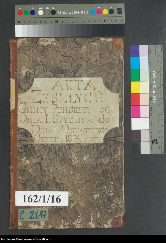 image.from.unit.number "Akta zeszłych gminy puńskiey od 1-go stycznia do dnia ostatniego grudnia 1813 roku."