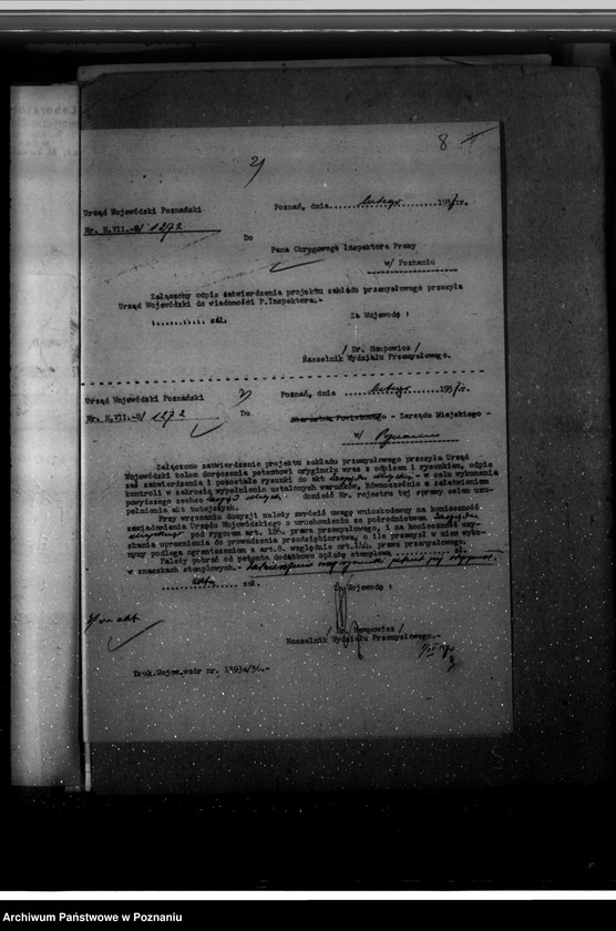 Obraz 12 z jednostki "Zatwierdzenie zakładu przemysłowego /laboratorium Homeopatycznego/ Firmy dr Willmar Schwabe Spółka z o. o. w Poznaniu"