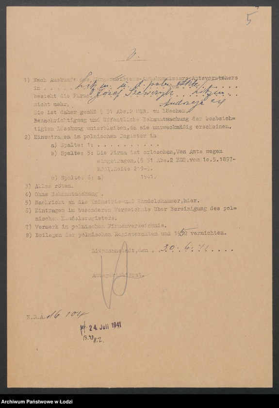 Obraz 7 z jednostki "Józef Szewczyk – mleczarnia i sprzedaż piwa"