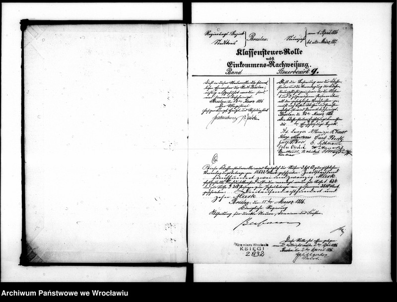 image.from.unit.number "Klassensteuerrolle nebst Eikommens - Nachweisung"