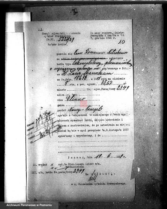 Obraz 14 z jednostki "Tartak w Glinnie, pow. nowotomyski, własność R. Nitsche nr woj. 2349"