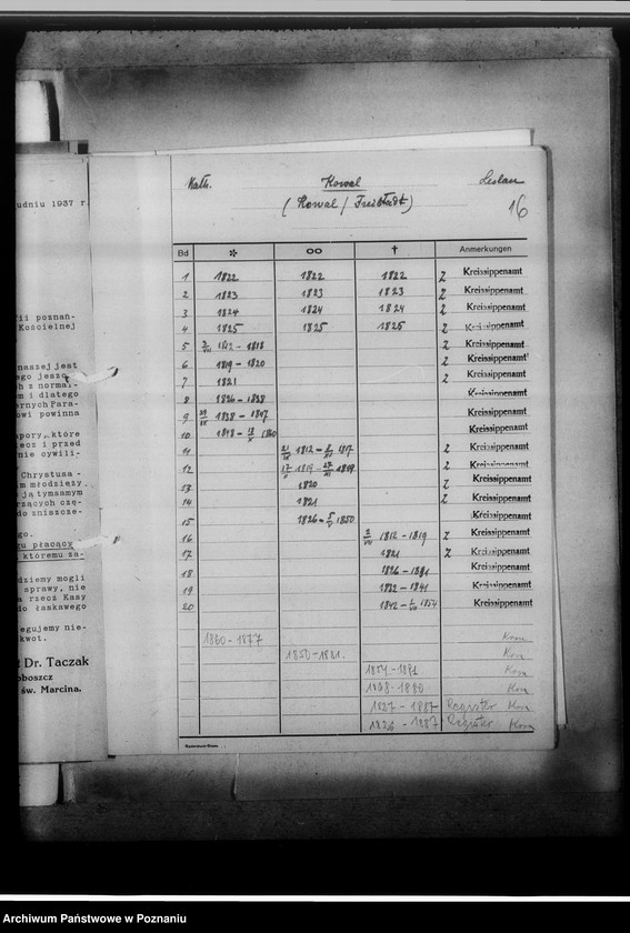 Obraz 20 z jednostki "[Wykaz ksiąg kościelnych ewnagelickich, katolickich i stanu cywilnego z miasta Włocłwaka i powiatu włocławskiego, województwa bydgoskiego]"