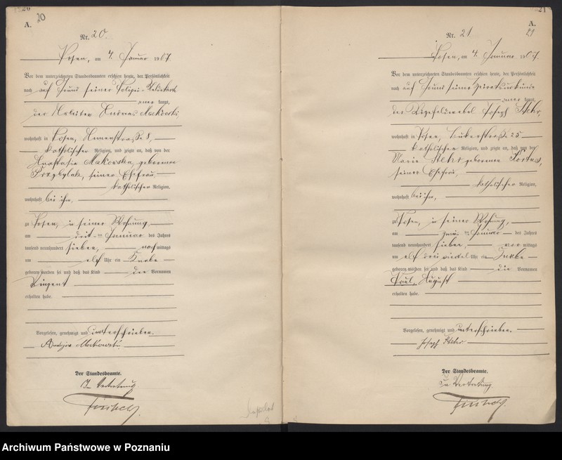 Obraz 13 z jednostki "Księga miejscowa urodzeń tom I [Rejestr główny urodzeń]"