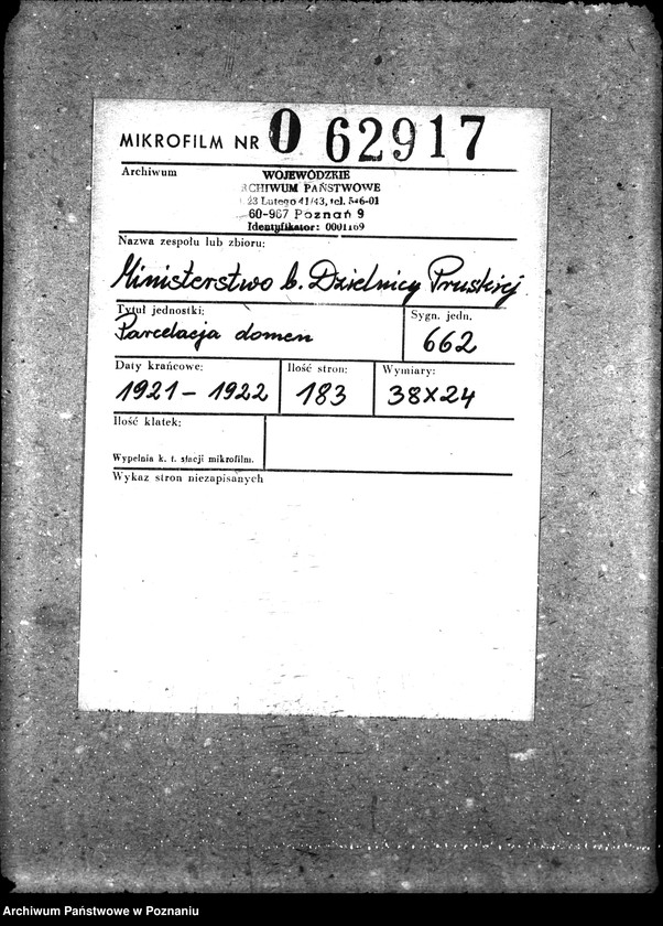 Obraz 2 z jednostki "Parcelacja domen"