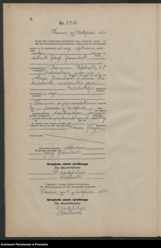 Obraz 18 z jednostki "Księga urodzeń odpis tom VII [Rejestr poboczny urodzeń]"