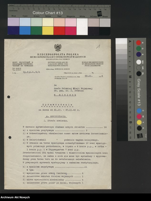 image.from.unit "Działalność Biura Rewindykacji i Odszkodowań Wojennych - Delegatura na Niemcy przy Polskiej Misji Wojskowej w Berlinie. Sprawozdania."