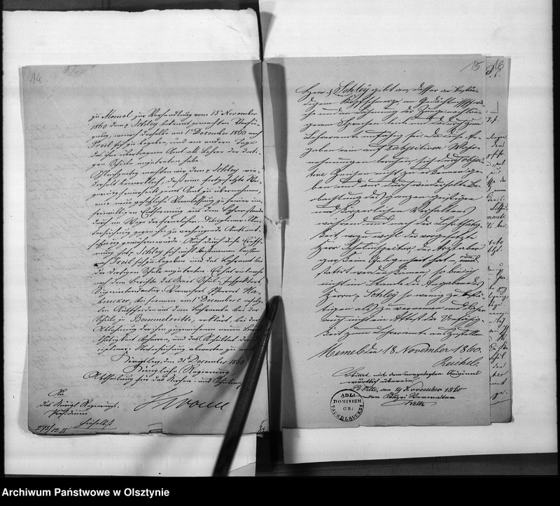 image.from.unit.number "Disciplinar-Untersuchung gegen den Lehrer Schley [Johann Gottlieb] zu Bommelsvitte Kreis memel"