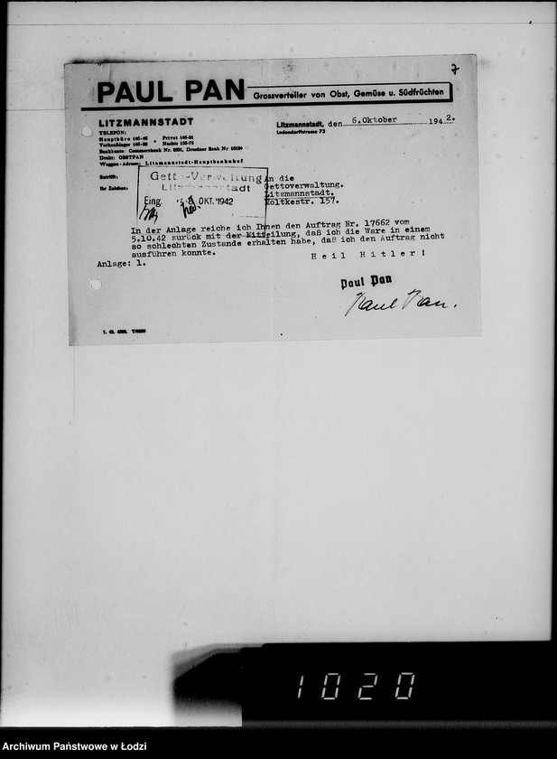 image.from.unit.number "Lebensmitteleinkauf. Aufträge, [Lieferscheinen und Rechnungen] 17661-17725"