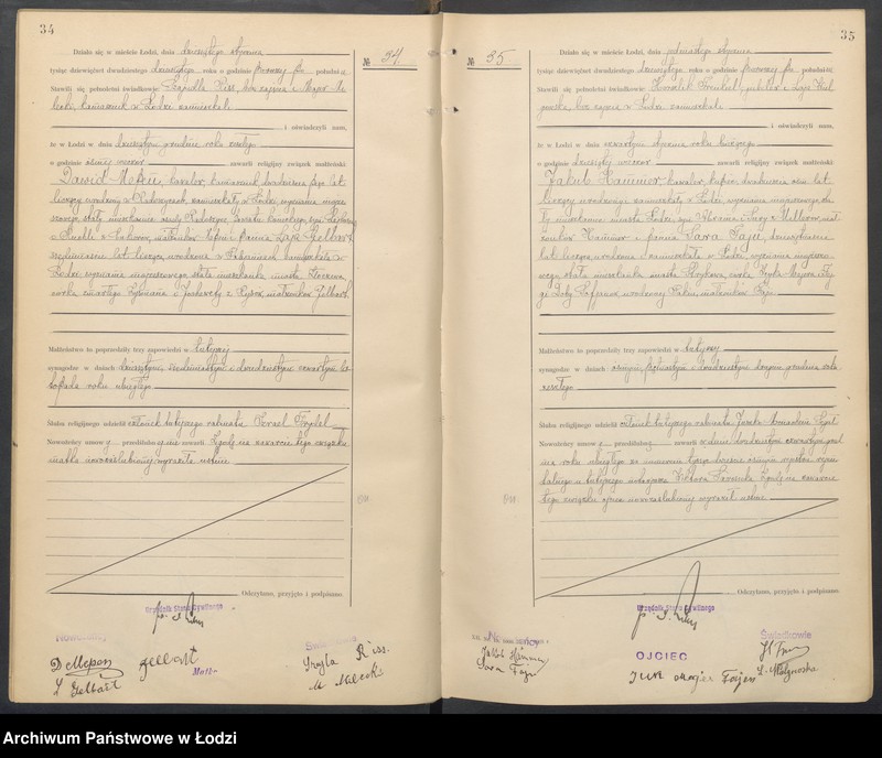 Obraz 20 z jednostki "Akta małżeństw od numeru 1 do numeru 600"