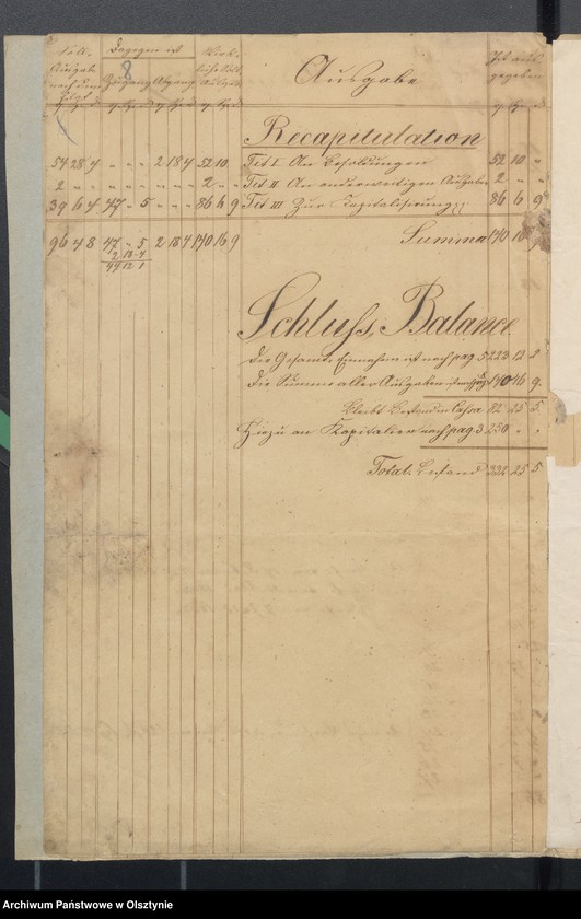 image.from.unit.number "Rechnung des Kirchspiels Schul-Kasse zu Widminnen"
