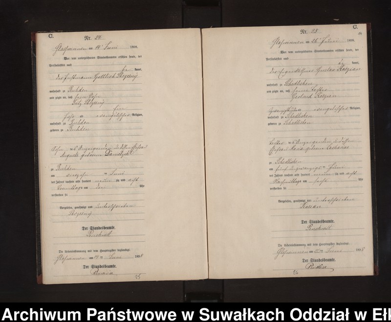 image.from.unit.number "Sterbe-Neben-Register des Preussischen Standes-Amtes Stasswinnen Kreis Lötzen"