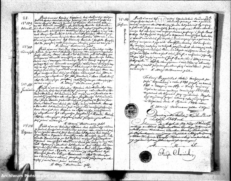 image.from.unit.number "Duplikat Aktów Urodzonych, Zaślubionych i Zeszłych Urzędnika Stanu Cywilnego Rzymsko-Katolickiego Kościoła Obrzędu Łacińskiego Kopciowskiey Parafii z Roku 1841"