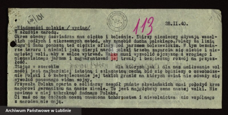 image.from.unit.number "[Komunikaty z nasłuchu radiowego za II-V.1940 r., VIII-XII.1943 r., II, IV i VII.1944 r.]"