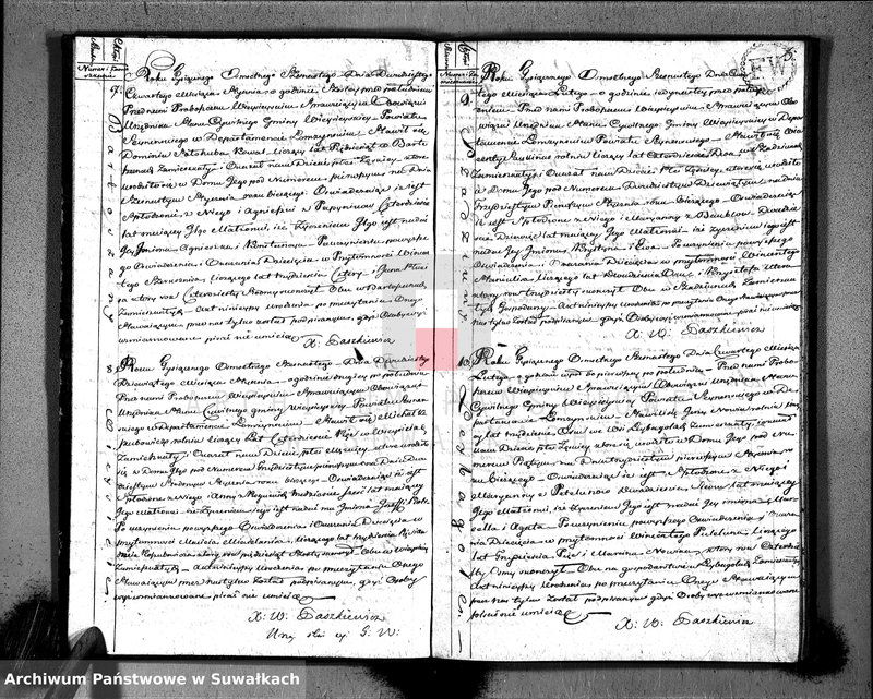 image.from.unit.number "Akta urodzonych gminy wieysieyskiey, powiatu seyneńskiego w departamencie łomżyńskim od 1-go stycznia 1816 roku"