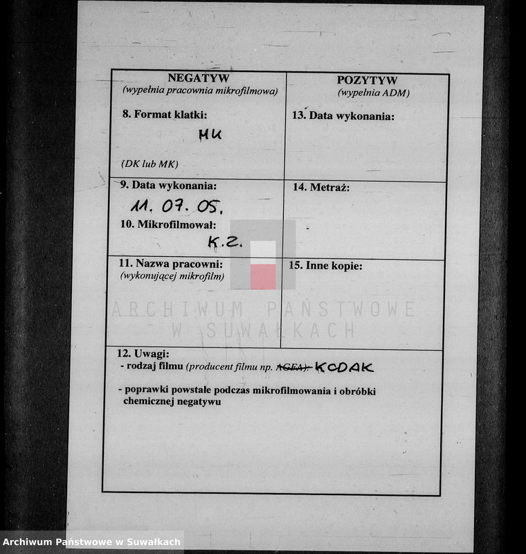 image.from.unit.number "Dublikat akt stanu cywilnego wyz. rzym.- kat. w Wigrach 1885 r.."