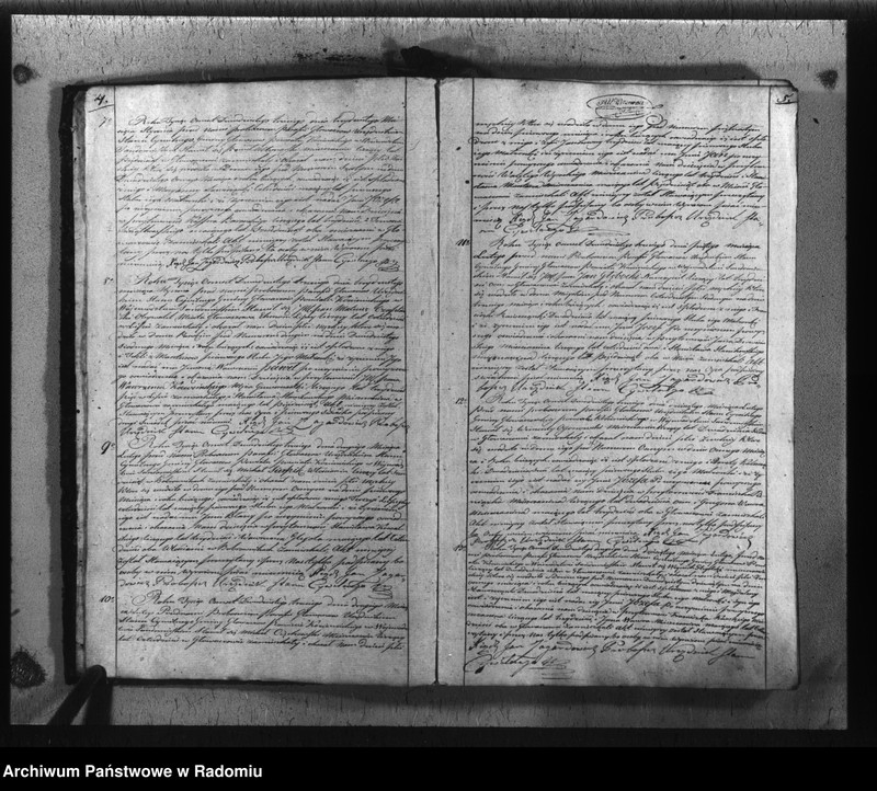 image.from.unit.number "Akta cywilne miasta Głowaczew na rok 1823"