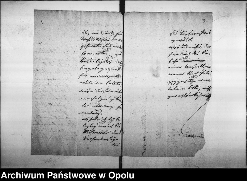 Obraz 8 z jednostki "Acta specialia des Magistrats zu Oppeln betreffend die von der verwittweten Landräthin v[on] Sydow verlangte Wegschaffung des Töpfer Ofens, des Töpfers Donath in der Groschowitzer Vorstadt Vol. I de anno 1818"