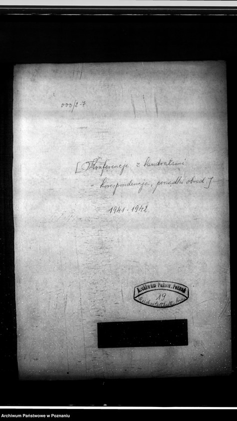 Obraz 4 z jednostki "Konferencje z landratami - korespondencja, porządki obrad"