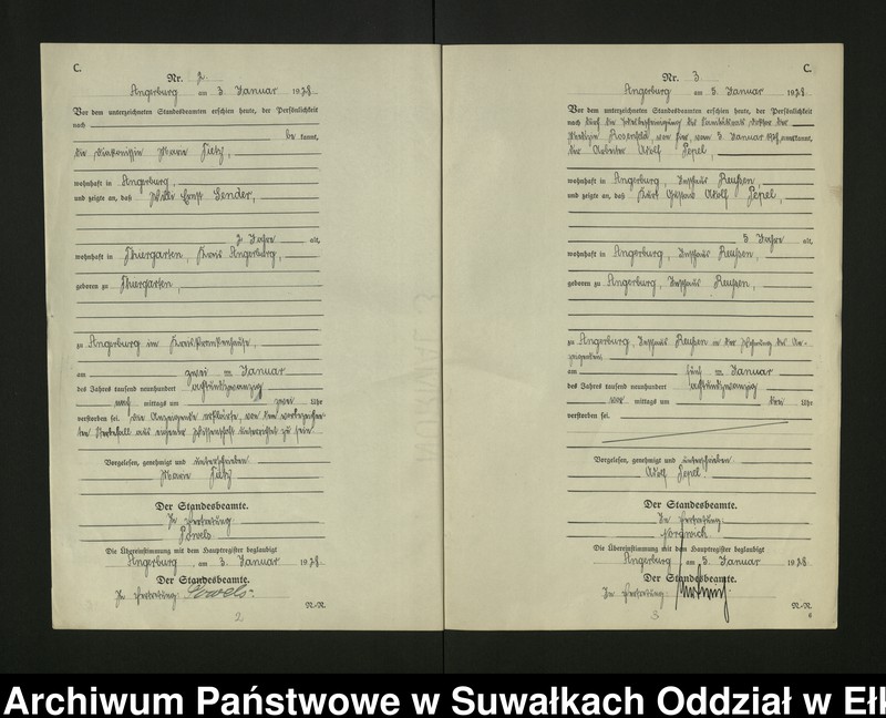 image.from.unit.number "[Sterbe - Register (Neben - Register) Standesamt Angerburg einschl. der Bezirke Gross Strengeln, Kehlen und Prinowen]"