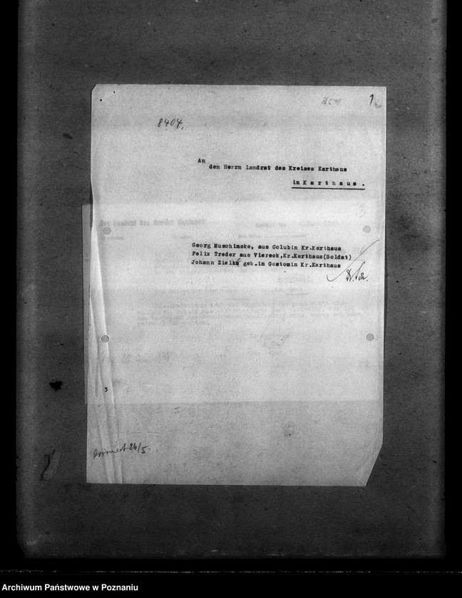 Obraz 7 z jednostki "Amtliche Meldungen Kreis Karthaus (Kartuzy)"