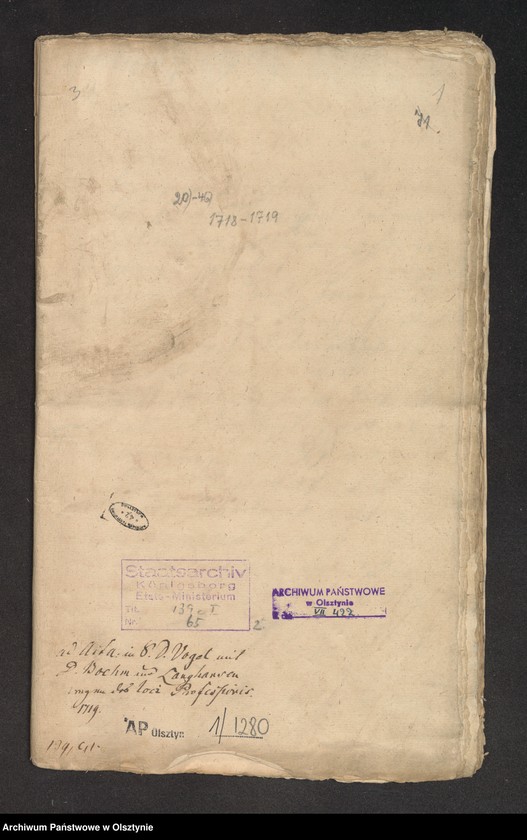 image.from.unit.number "In S. [Sachen] David Vogel mit D.[Doctor] [Johann] Behm und D [Doctor] . [Christoph] Langhansen wegen des Loci Professionis [załącznik]"