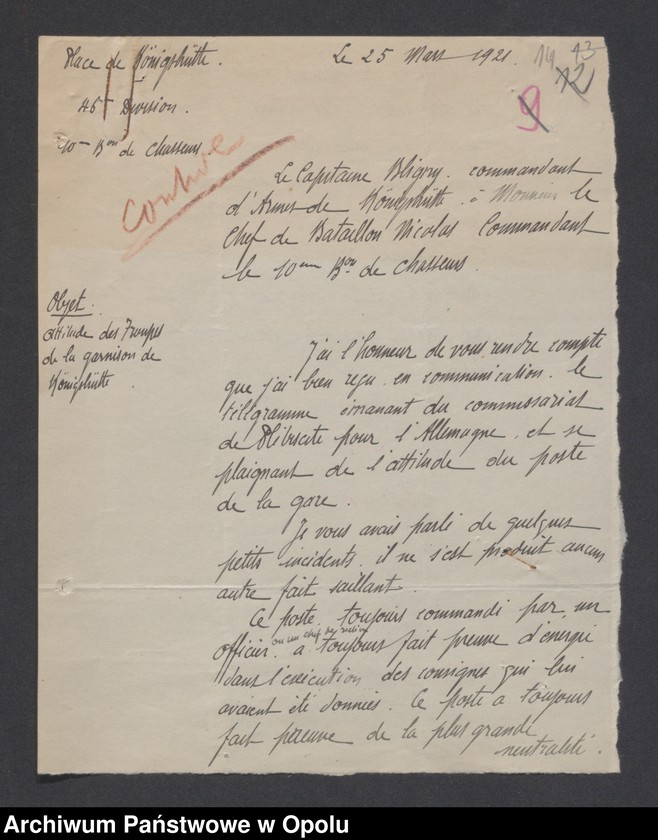 image.from.unit.number "/Korespondencja w sprawie kontroli, rewizji i dochodzeń wobec różnych osób-nielegalny pobyt, kolportaż prasy/ III 1921"