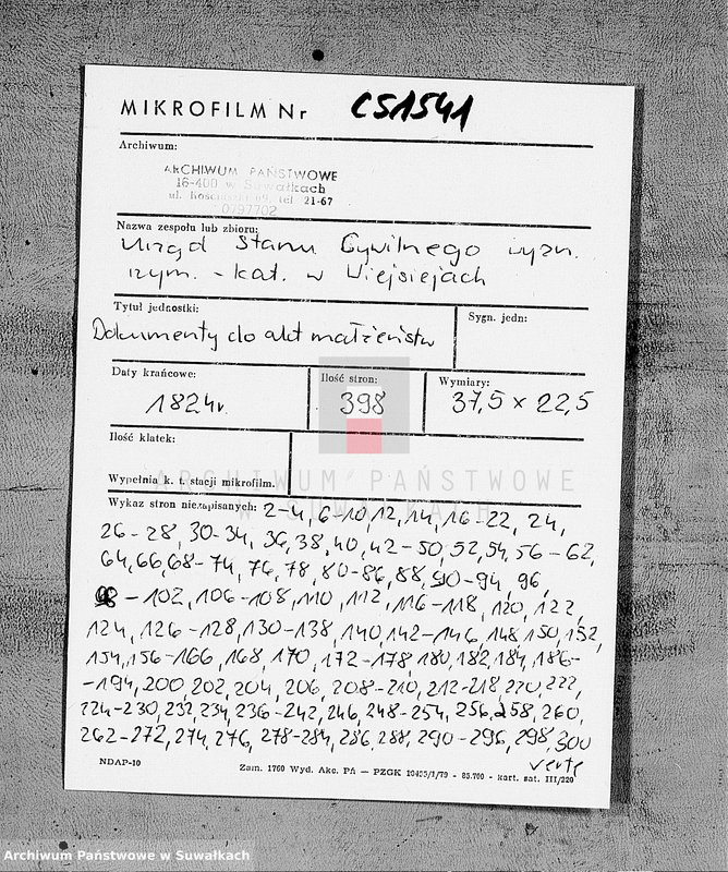 image.from.unit.number "Anexa Urzędnika Stanu Cywilnego Wieysieyskiej 1824 rok"