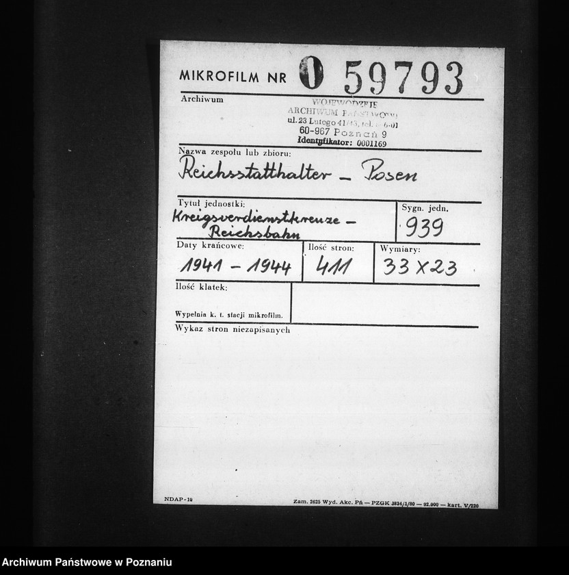 Obraz 2 z jednostki "Kriegsverdienstkreuze- Reichsbahn"