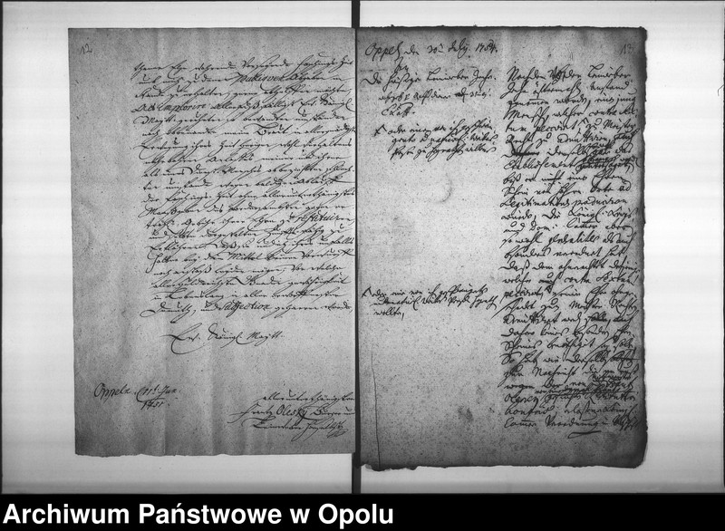 Obraz 14 z jednostki "Acta des Magistrats zu Oppeln betreffend die Legitimation unehelich erzeugter Kinder und Personen Vol. I"