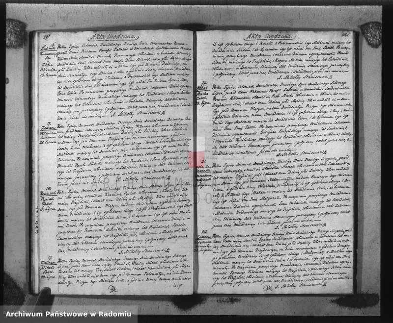 image.from.unit.number "Akta Stanu Cywilnego Parafii Zakrzów Małżeństw, Urodzeń i Zejścia na Rok 1823"