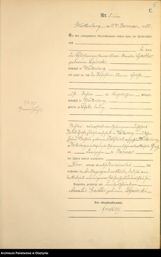 image.from.unit.number "Sterbe-Haupt-Register Nr 1 - 154"