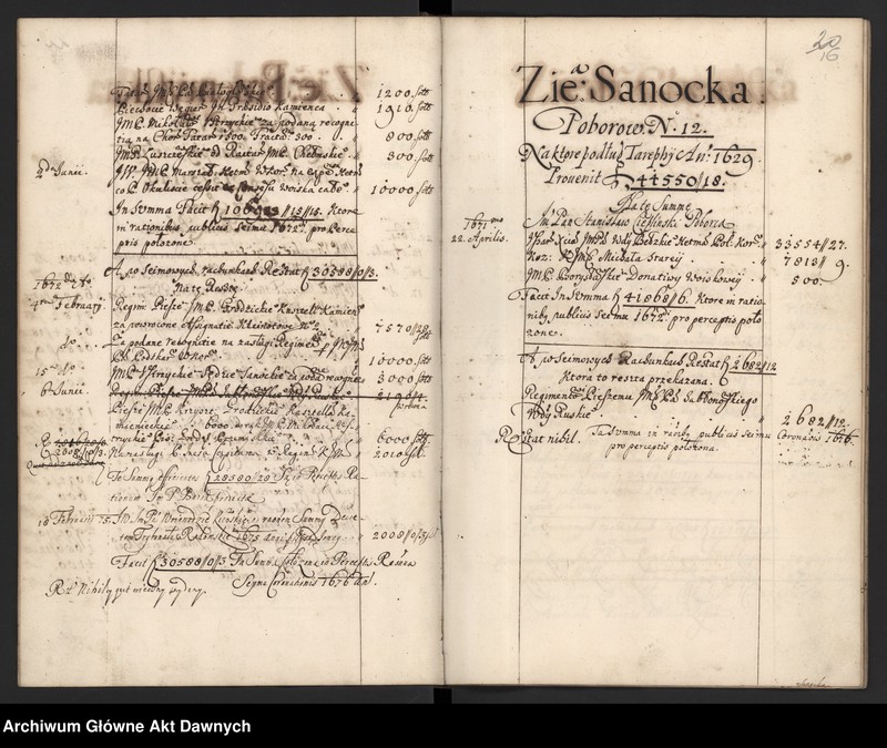 image.from.unit.number "Rozliczenie z poboru i podymnego uchwalonych w 1670 r."