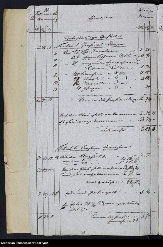 image.from.unit.number "Rechnung über Einnahme und Ausgabe für die Kirche zu Sonnenborn"
