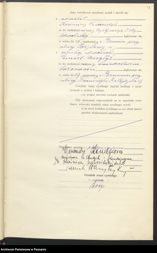 Obraz 15 z jednostki "Księga miejscowa małżeństw tom III [Rejestr główny małżeństw]"