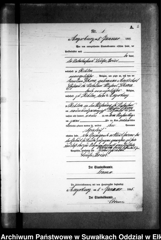 image.from.unit.number "Geburts-Neben-Register des Preussischen Standes-Amtes Kehlen Kreis Angerburg"