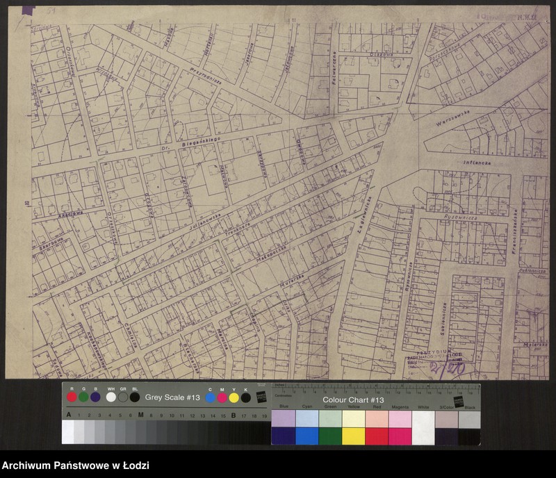 Obraz 1 z jednostki "Plan m. Łodzi 1:2000, odbitka. Sekcja NW51"